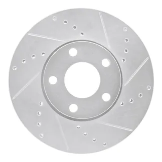 R1 Concepts EDZ-73041R Brake Rotor Drilled and Slotted Silver